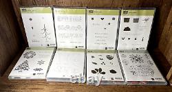 (Lot of 16) Stampin' Up! Stamp Sets Christmas Holiday Halloween Flowers 137 Pcs