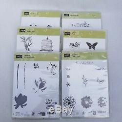 Lot of 17 New & Used Stampin' Up! Clear Mount and Rubber Stamps Sets Cardmaking
