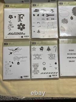 Lot of (19) NEW Stampin Up Rubber Stamps Sets Card Making Mixed Themes Holidays