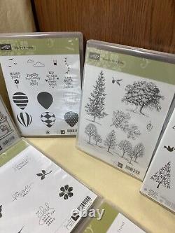 Lot of (19) NEW Stampin Up Rubber Stamps Sets Card Making Mixed Themes Holidays