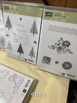 Lot of (19) NEW Stampin Up Rubber Stamps Sets Card Making Mixed Themes Holidays