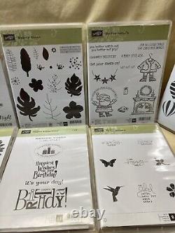 Lot of (19) NEW Stampin Up Rubber Stamps Sets Card Making Mixed Themes Holidays