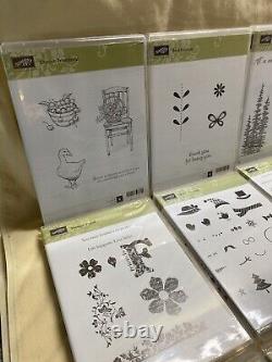 Lot of (19) NEW Stampin Up Rubber Stamps Sets Card Making Mixed Themes Holidays