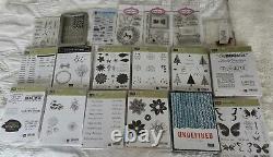 Lot of 19 Stampin' Up! And Stamps of Life stamp sets Stamping Butterfly Greeting