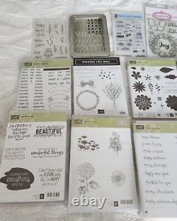 Lot of 19 Stampin' Up! And Stamps of Life stamp sets Stamping Butterfly Greeting