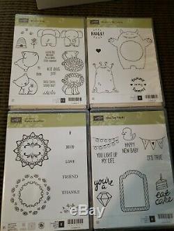 Lot of 19 Stampin' Up! Clear Mount or Photopolymer stamp sets