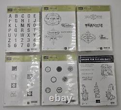 Lot of 19 Stampin' Up! Rubber & Clear Stamp Sets Varieties New And Lightly Used