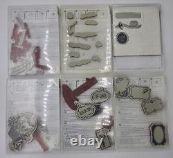 Lot of 19 Stampin' Up! Rubber & Clear Stamp Sets Varieties New And Lightly Used