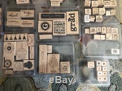 Lot of 19 Stampin Up! Stamp Sets Many unused