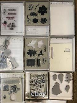 Lot of 20 Assorted Stampin' Up Sets Unmounted 171 Rubber Stamps Cling New & Used