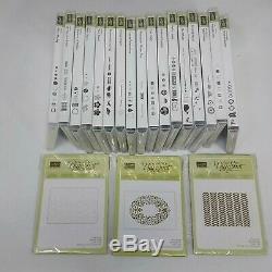 Lot of 20 New & Retired Stampin' Up! Clear Mount or Photopolymer stamp sets