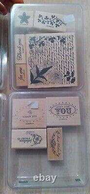 Lot of 20 Stampin Up Sets variety of themes some new some used See Pictures
