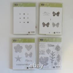 Lot of 20 Stampin' Up! Stamp Sets Flowers Blossoms Animals Messages Banners