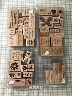 Lot of 200 Stampin' Up Wood Mounted Rubber Stamps