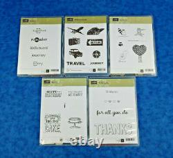 Lot of 21 STAMPIN UP! Mouted Unmounted Miscellaneous Stamps Sets 9 New 12 Used