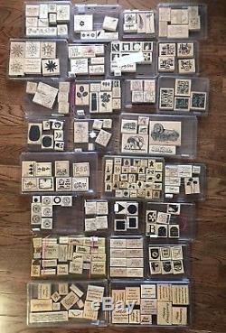 Lot of 216 Stampin' Up Stamps. All Listed. 23 Total Sets Good Variety