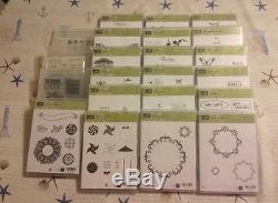 Lot of 22 Retired Stampin Up stamps sets = 181 Individual Stamps