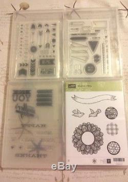 Lot of 22 Retired Stampin Up stamps sets = 181 Individual Stamps