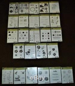 Lot of 25 Stampin Up Stamp Sets Most Retired Including Tags Til Christmas