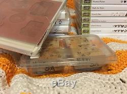 Lot of 28 STAMPIN UP Retired STAMP SETS CLING & WOOD Mixed Bunch Four Frames +