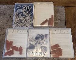 Lot of 28 Stampin' Up! Stamp Sets with Die Cuts Cling Clear Rubber Many Unused
