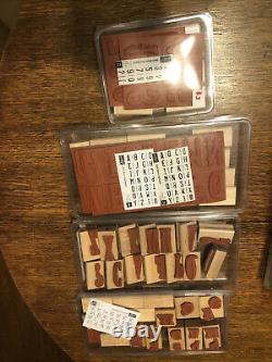 Lot of (29) SETS Stampin' Up Stamp Sets Wooden Rubber Stamps 100s Of Stamps