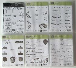 Lot of 29 Stampin' Up! Photopolymer Cling Stamp Sets Occasions Banners B-day +