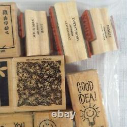 Lot of 29 Stampin Up Sets Most Complete Wood Block Total 177 Stamps 2000s Bundle