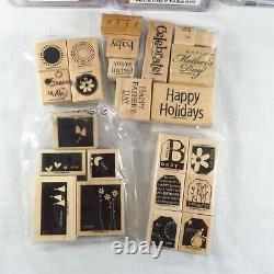 Lot of 29 Stampin Up Sets Most Complete Wood Block Total 177 Stamps 2000s Bundle