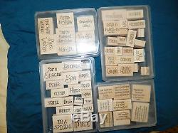 Lot of 32 Stampin Up stamp sets, some unmounted