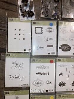 Lot of 35 STAMPIN' UP! SETS OF STAMPS or Stamps Clear & Rubber Stamps Included