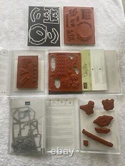 Lot of 40 Stampin' Up! Rubber & Clear Stamp Sets Varies Varieties and Types