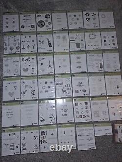 Lot of 42 Stampin' Up! Stamp Sets Assorted some New various patterns