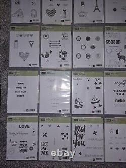 Lot of 42 Stampin' Up! Stamp Sets Assorted some New various patterns