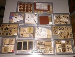 Lot of 43 Stampin Up Stamp Sets 280 Different Stamps Christmas, Baby, Bday