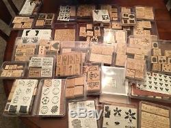 Lot of 61 STAMPIN UP STAMP SETS Rubber/Wood from 2003-05 Timeframe