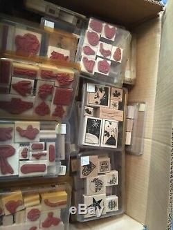 Lot of 75 Complete Stampin' Up Rubber Stamp Sets Greeting Cards Arts Crafts