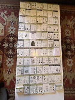 Lot of 77 Sets of Stampin' Up! Rubber and Clear Cling Stamps Scrapbooking