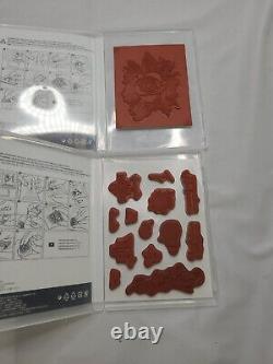 Lot of 9 STAMPIN UP Cling Stamp Sets Used Painted Poppies Forever Ferns