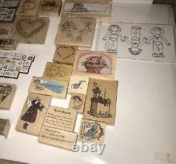 Lot of Over 100 STAMPIN' UP STAMP SETS NewithUsed Rubber Wood Holidays Expensive