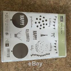 Lot of STAMPIN UP Wood Mounted Rubber Craft Stamp Sets 2 Die Sets & 6 Ink Pads
