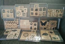 Lot of Stampin Up! Rubber stamps 49+ sets Large Collection