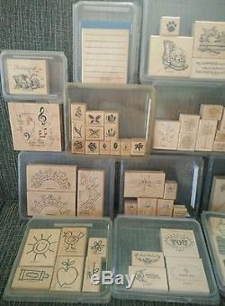 Lot of Stampin Up! Rubber stamps 49+ sets Large Collection