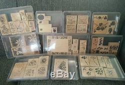 Lot of Stampin' Up! Rubber stamps 50+ sets Large Collection