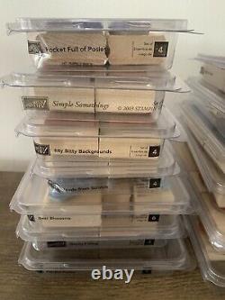 Lot of Stampin' Up Stamp Sets Tag Punch Set Silent Setter Embosser Tool WithExtras