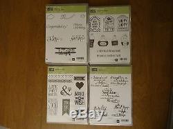 Lot of Stampin' Up! Stamp sets Retired New
