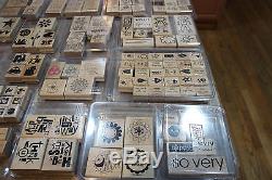 Lot of Stampin up retired stamp sets and misc stamps (OVER 100 pieces)