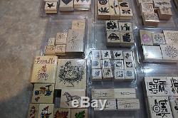 Lot of Stampin up retired stamp sets and misc stamps (OVER 100 pieces)