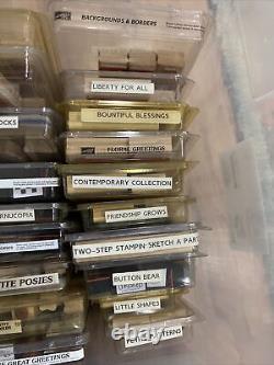 MASSIVE LOT of 55 SETS Rubber Stamps Stampin Up, Personal Stamp Exchange & MORE