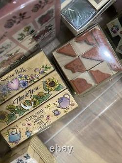 MASSIVE LOT of 55 SETS Rubber Stamps Stampin Up, Personal Stamp Exchange & MORE